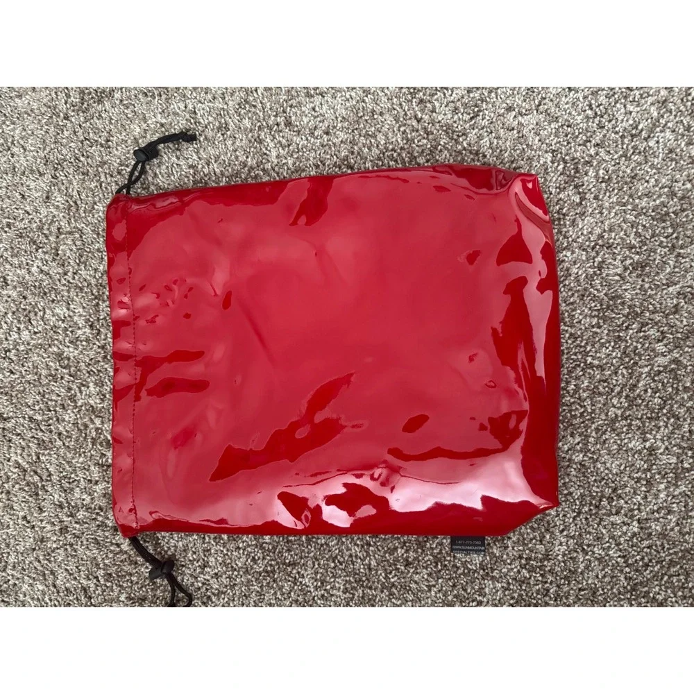 Sun Mountain‎ Red Patent Vinyl Drawstring Pouch Bag Organizer Pouch